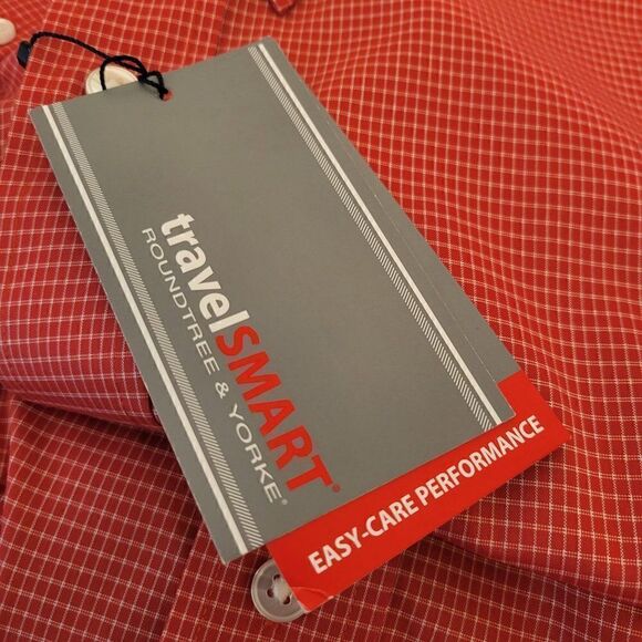 Travel Smart Roundtree & Yorke Men's Button Down Shirt (Size L) - Picture 7 of 8